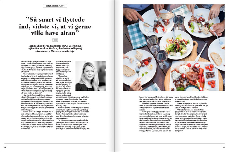 Magasin design og layout: Den færdige altan - artikel, MinAltan Magasin opslag